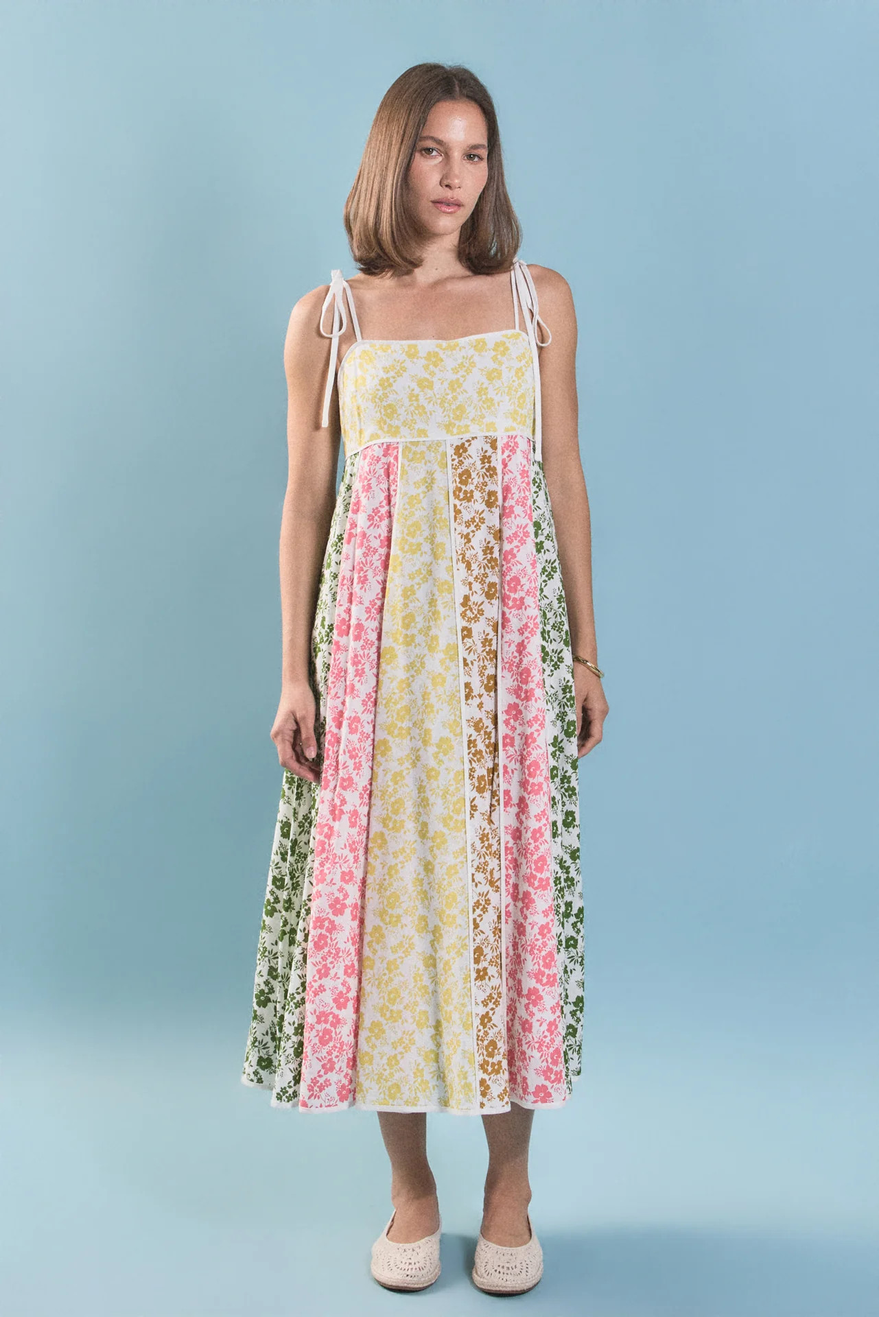 Maisie Colorblock Midi Dress | English Factory