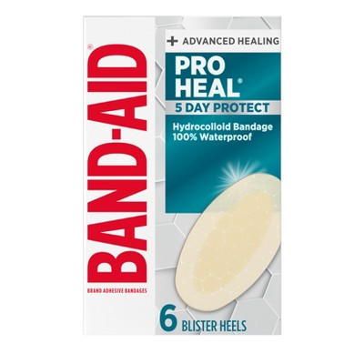 Band-Aid Brand Pro Heal 5 Day Protect Hydrocolloid Blister Adhesive Bandages - Waterproof - 6ct | Target