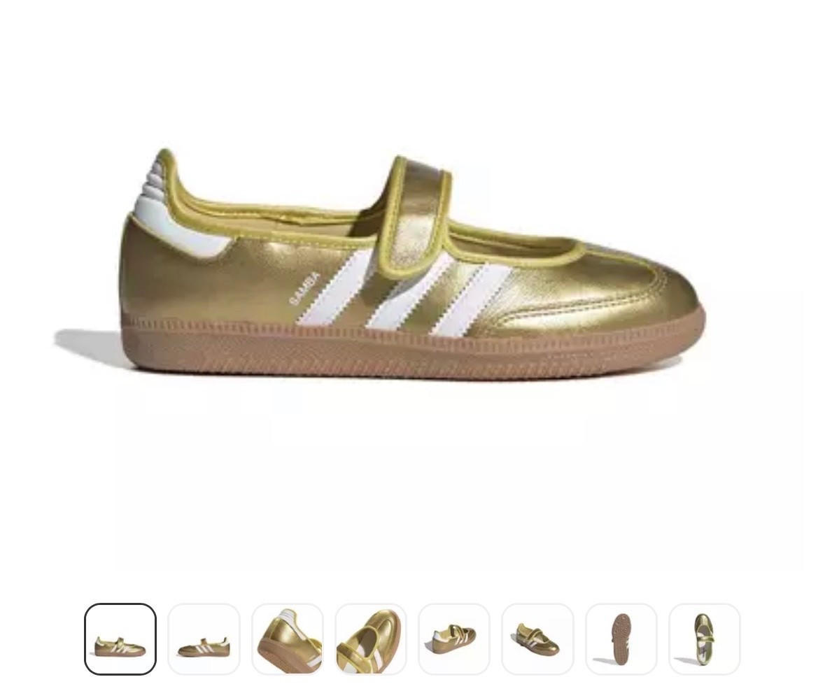 adidas Originals Samba Jane "Gold Metallic/White/Gum" Women's Shoe