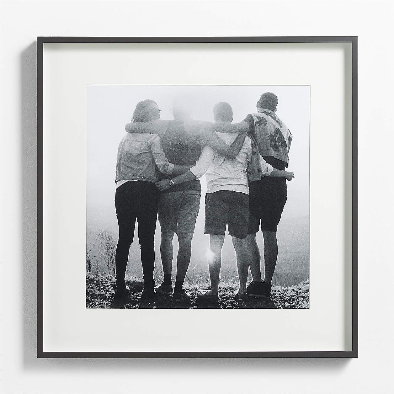 Brushed Black 18x18 Wall Picture Frame | Crate & Barrel