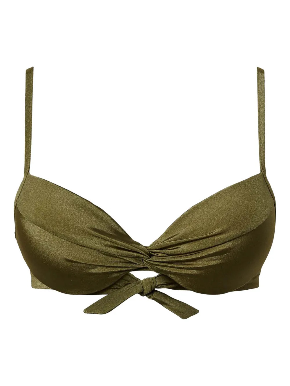 TWINSET ruched bikini top - Green | Farfetch Global