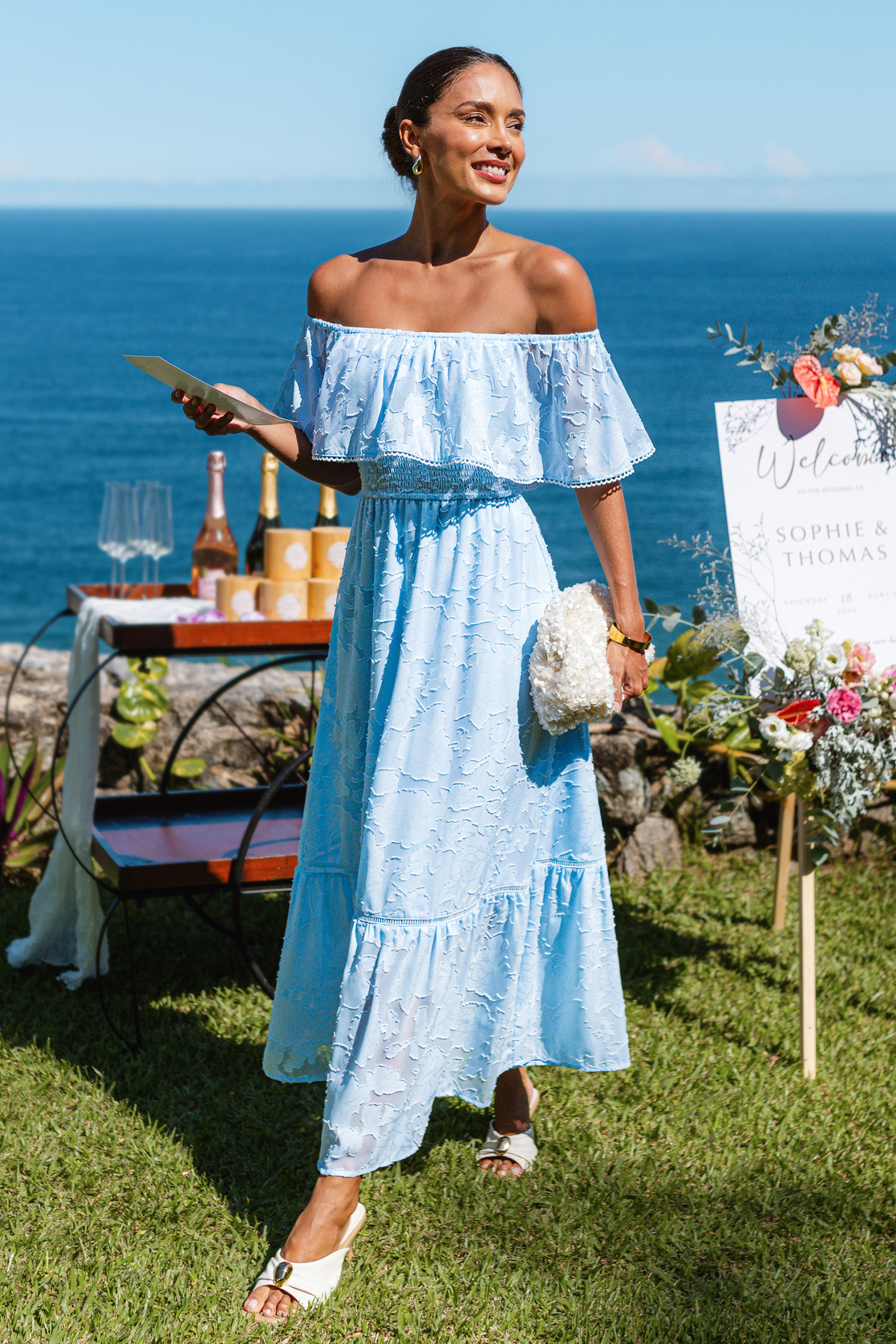 Forget-Me-Not Blue Maxi Dress | Cupshe US