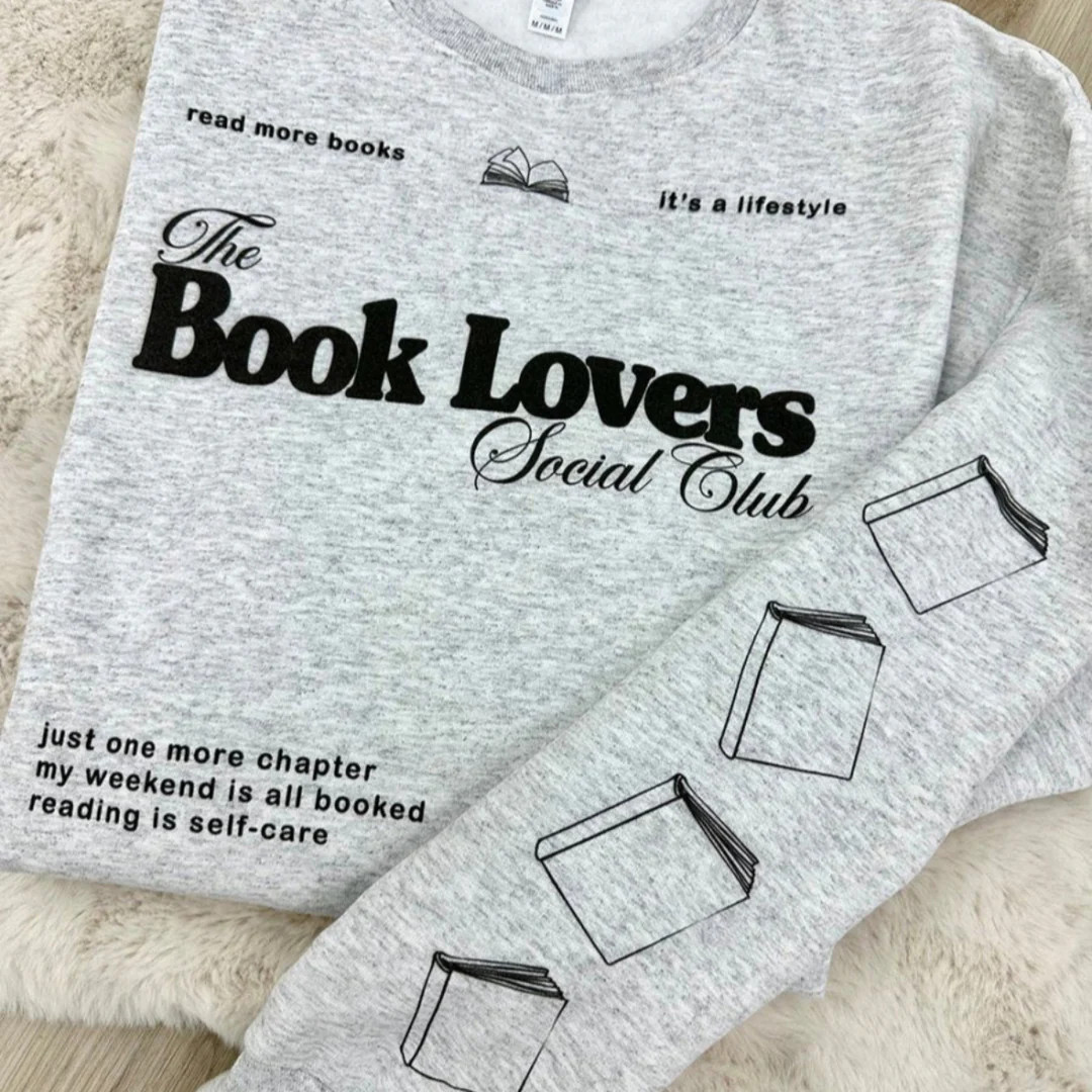 ‘Book Lovers Social Club' Crewneck Sweatshirt | United Monograms