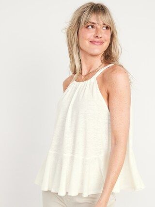Linen-Blend Peplum Halter Swing Top for Women$22.00$24.99Extra 20% Off Taken at Checkout Image of... | Old Navy (US)