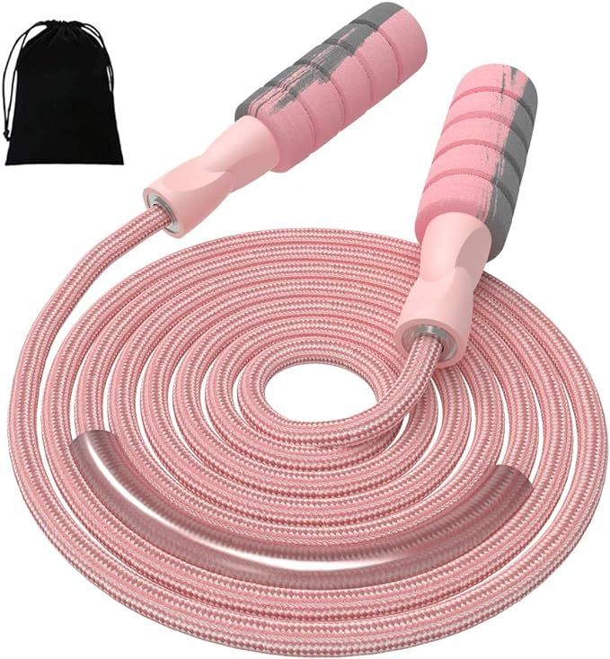 FITMYFAVO Jump Rope Cotton Adjustable Skipping Weighted jumprope for Women，Adult and Children A... | Amazon (US)