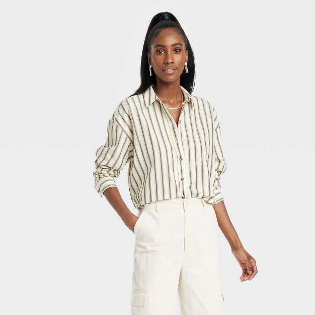 Women's Long Sleeve Oversized Button-Down Shirt - Universal Thread™ | Target