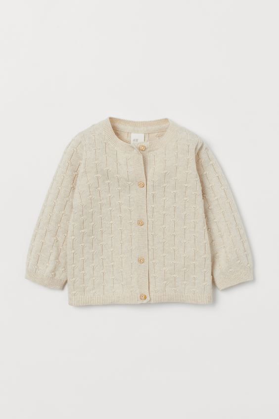 Pattern-knit Cotton Cardigan | H&M (US + CA)