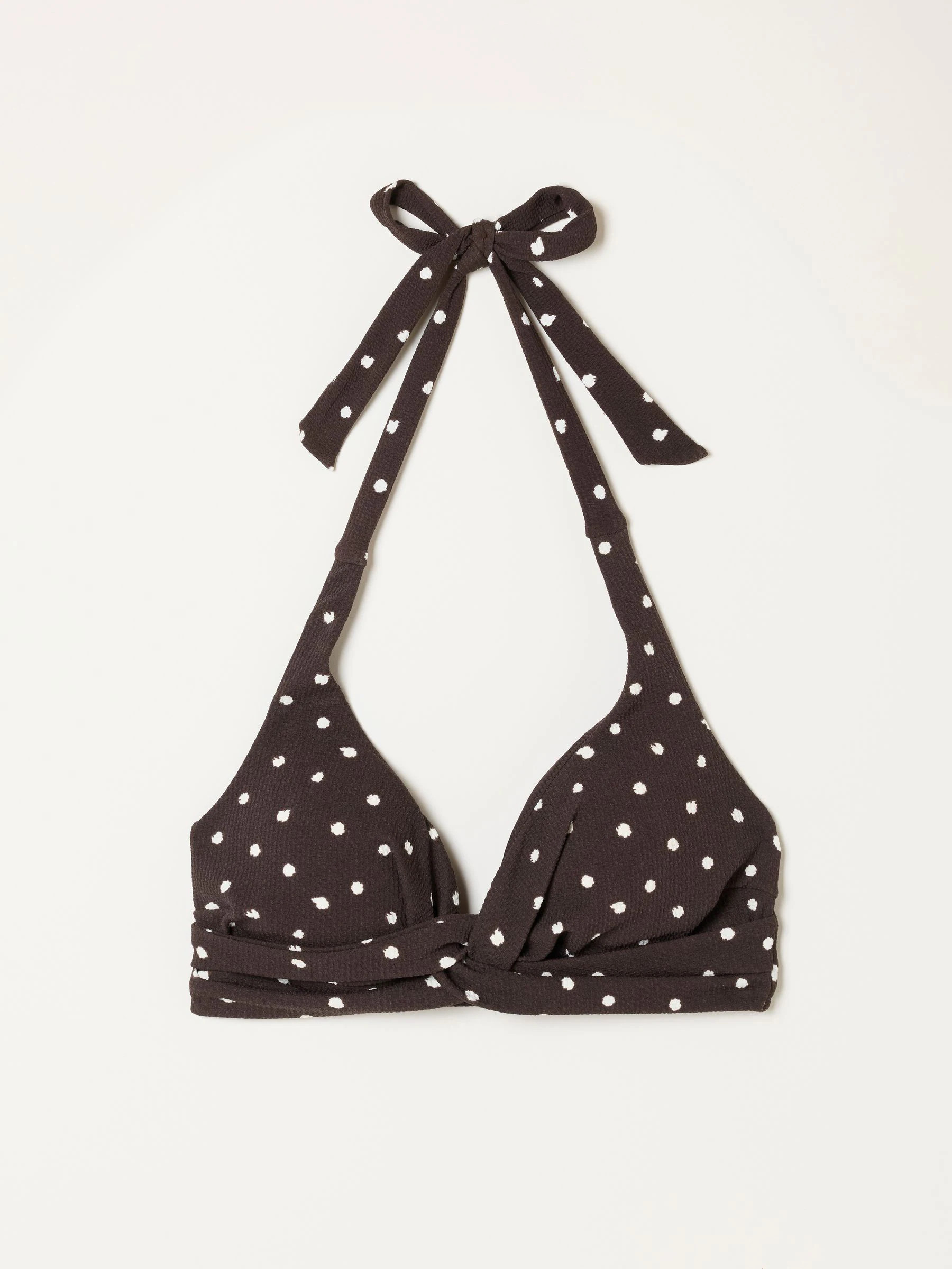 Fat Face FatFace Chocolate Brown Polka Dot Bikini Top | Next US