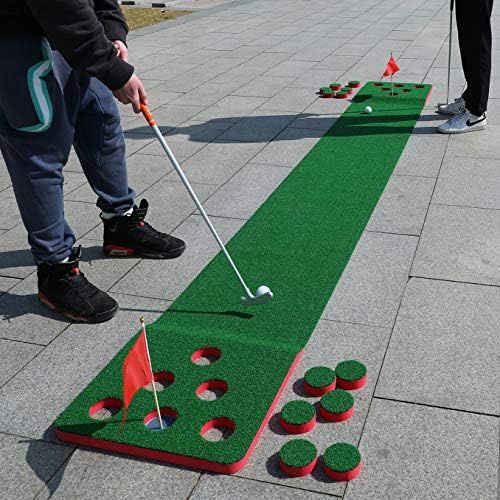2-FNS Golf Putting Game Set, 11.5 Feet Golf Putting Green Mat with 4 Golf Balls and 1 Portable Bag f | Amazon (US)