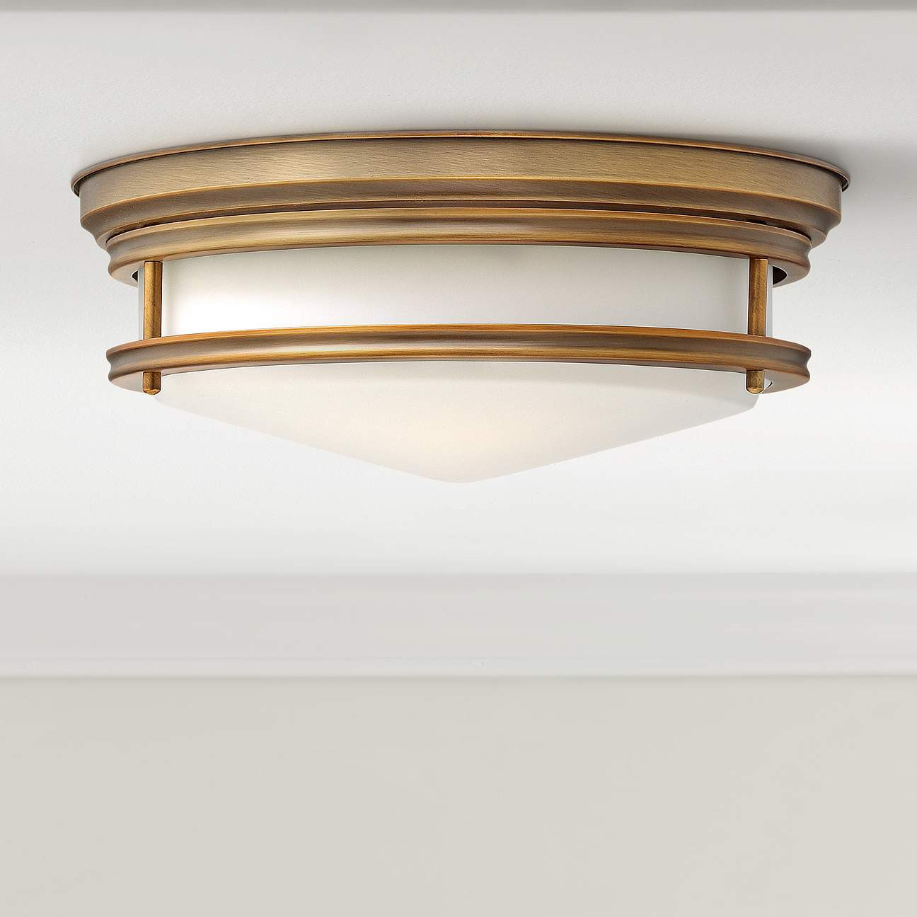 Hinkley Hadley 14" Wide Brushed Bronze Ceiling Light | Lamps Plus