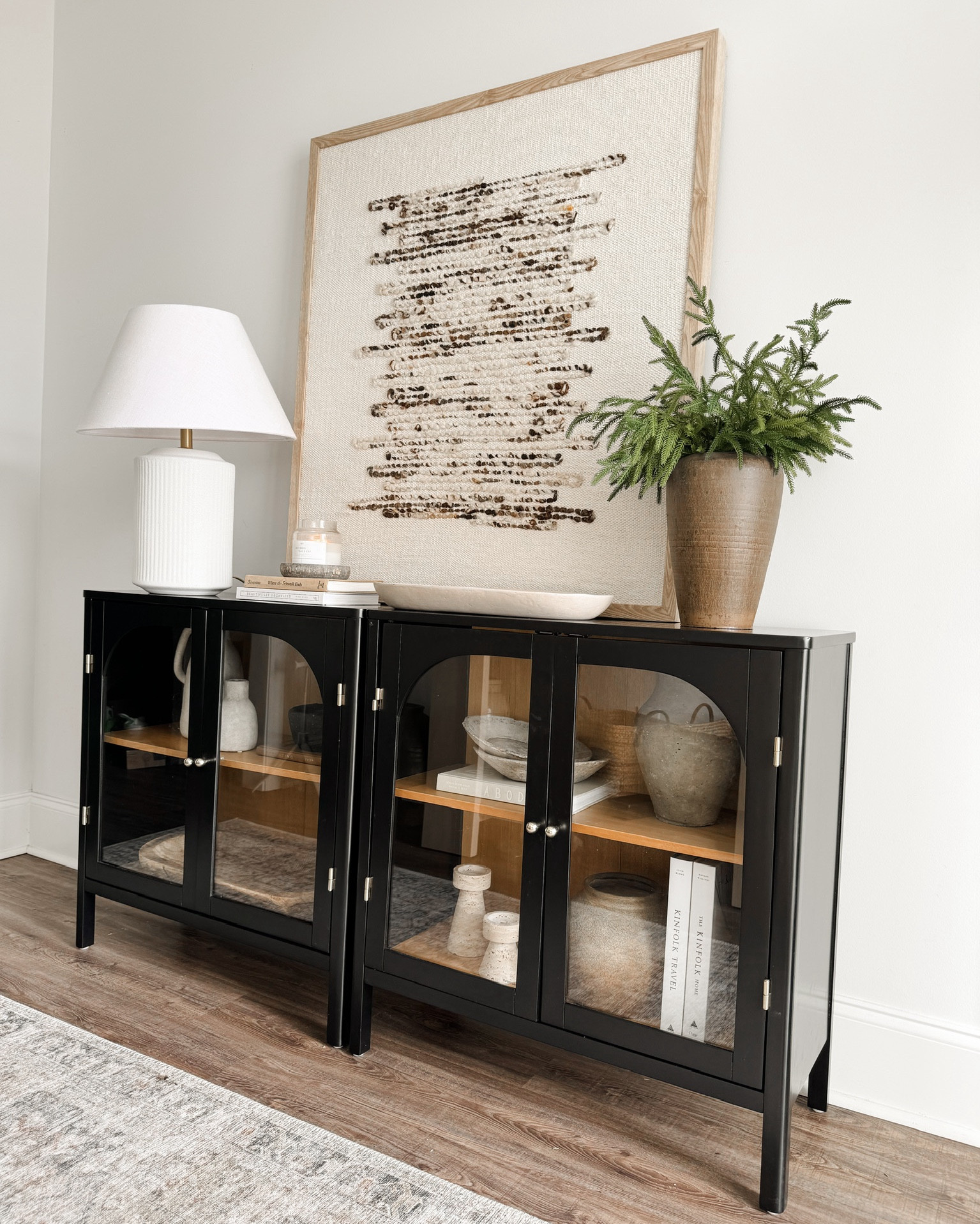 My black Nathan James cabinets are on sale at Walmart for $200!!! Such a steallll! I have two cabinets pushed together and love the look of it! I have these cabinets in my entryway, but this would make a perfect sideboard/buffet or a console table!

Organic modern home, organic modern decor, Nathan James, black cabinets, sideboard, buffet, console table, on sale. 

#LTKSaleAlert #LTKHome