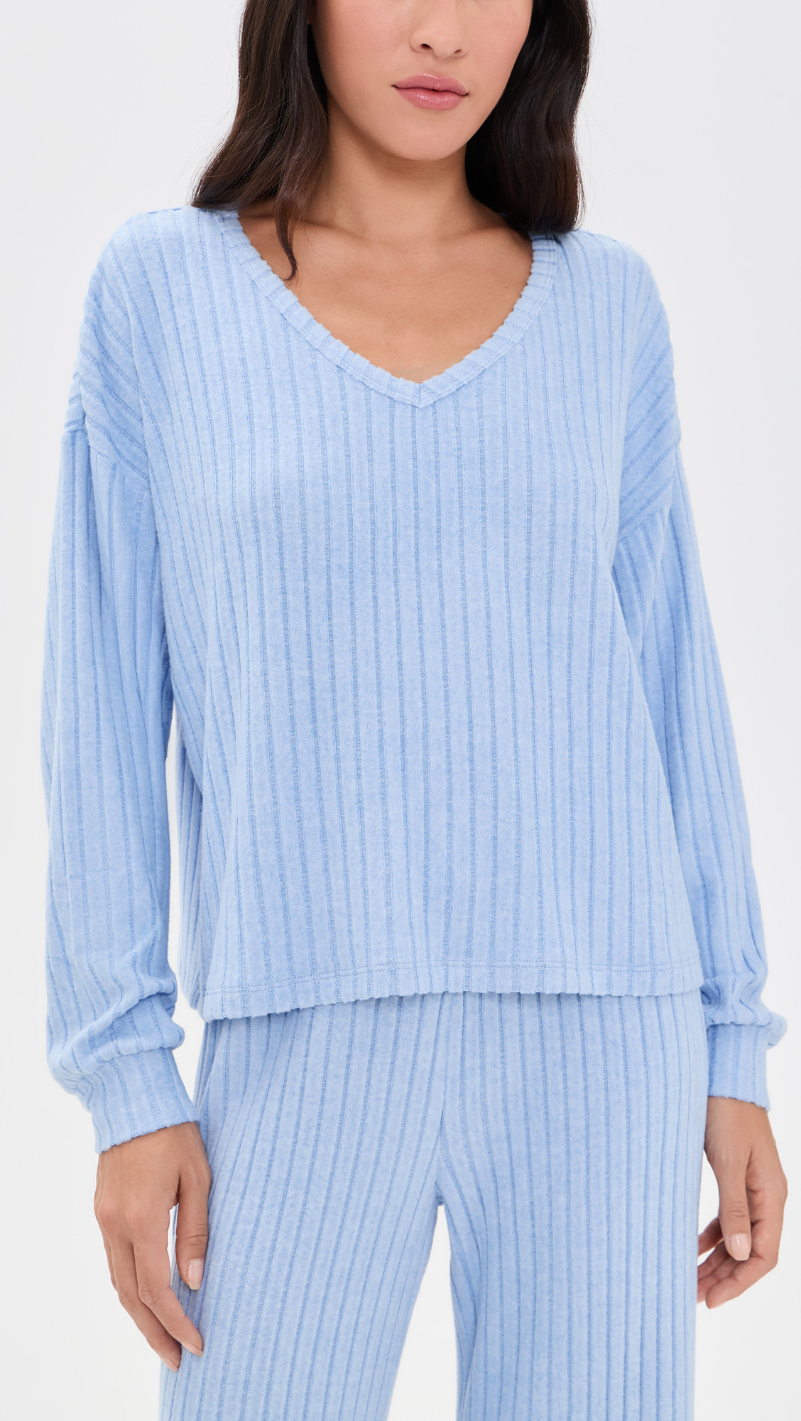 Z Supply Daydreamer V-Neck Top Crystal Blue XL | Shopbop