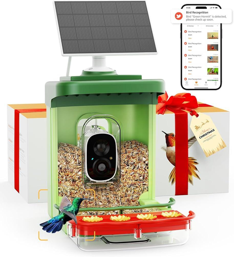 Bilantan BirdHi Ultra-Smart Bird Feeder with Camera Solar Powered, Lifetime Free AI Bird Feeder C... | Amazon (US)