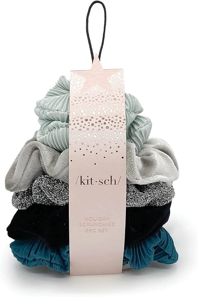 Kitsch Scrunchies for Women's Hair - Holiday Hair Scrunchies | Large Hair Ties for Women | Hair T... | Amazon (US)