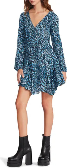 Kara Geo Print Long Sleeve Minidress | Nordstrom