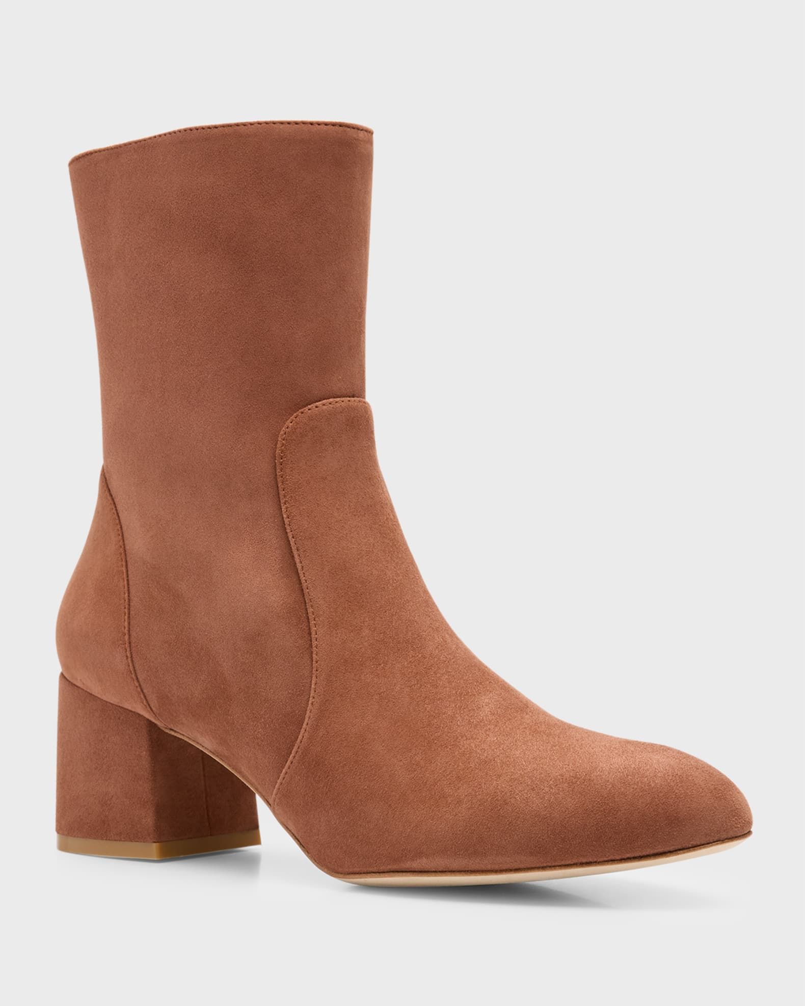 Flareblock Zip Booties | Neiman Marcus