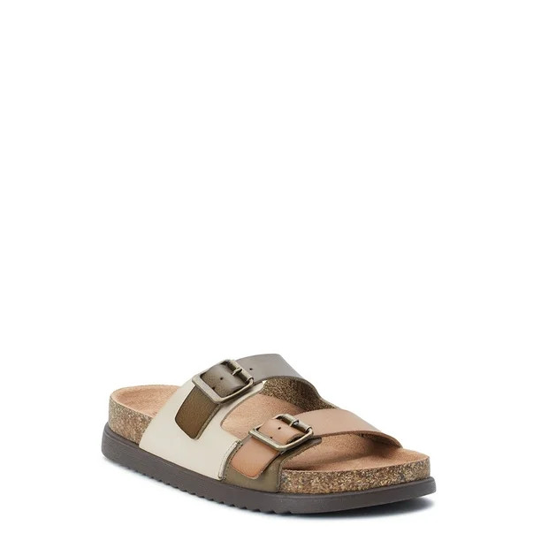 Time and Tru Women's Platform Footbed Sandals - Walmart.com | Walmart (US)