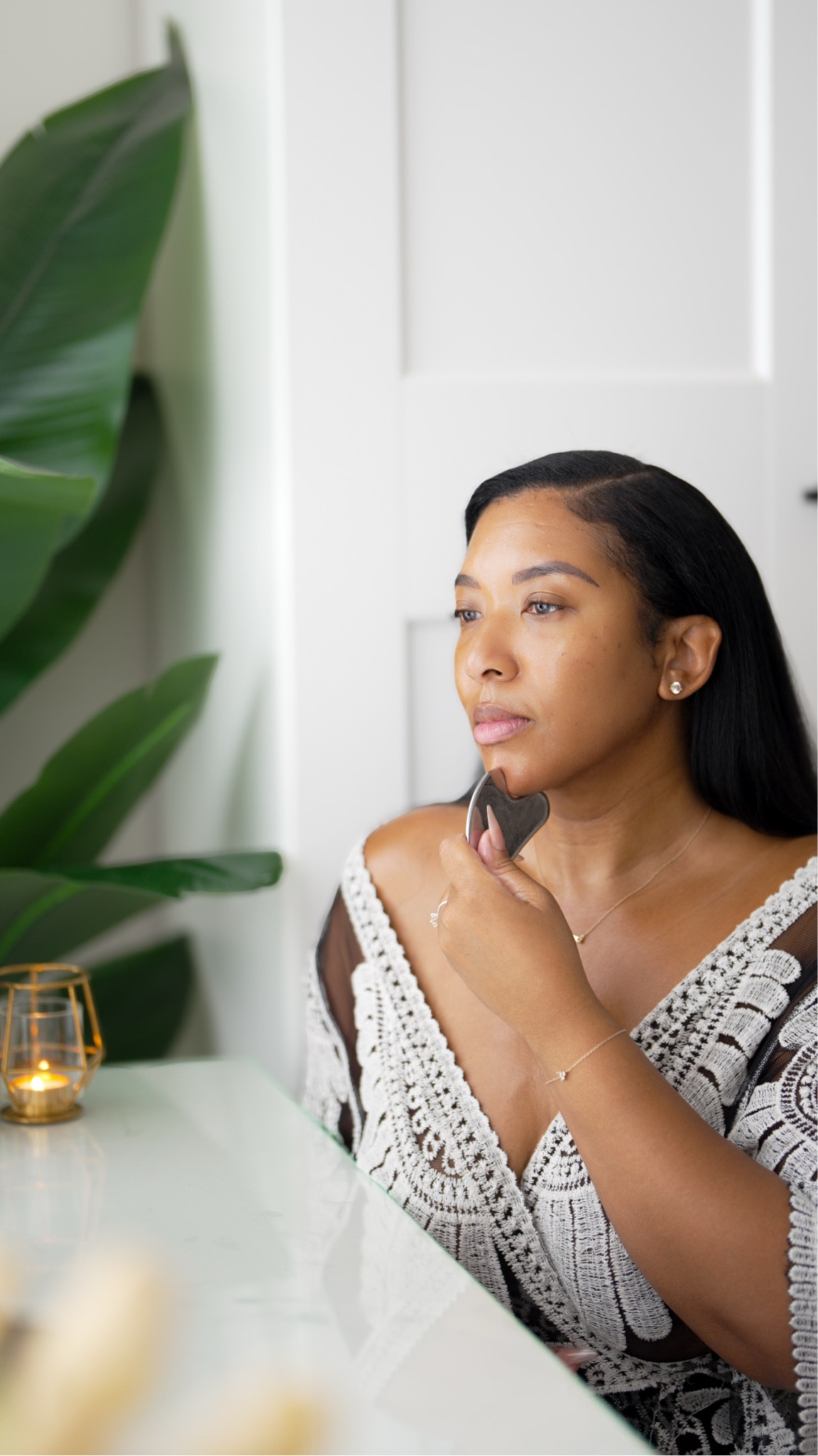 This Gua Sha tool keeps my midlife skin lifted and glowing with good skin care  

#LTKOver40 #LTKMidsize #LTKBeauty