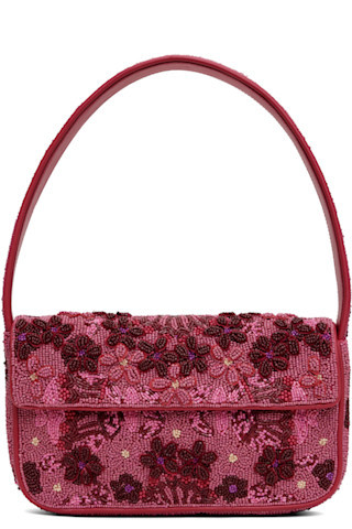Staud - Pink & Burgundy Tommy Beaded Bag | SSENSE