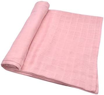 Cute New York Premium Cotton Muslin Swaddle Blankets for New Born Boys Girls (Baby Pink) | Amazon (US)