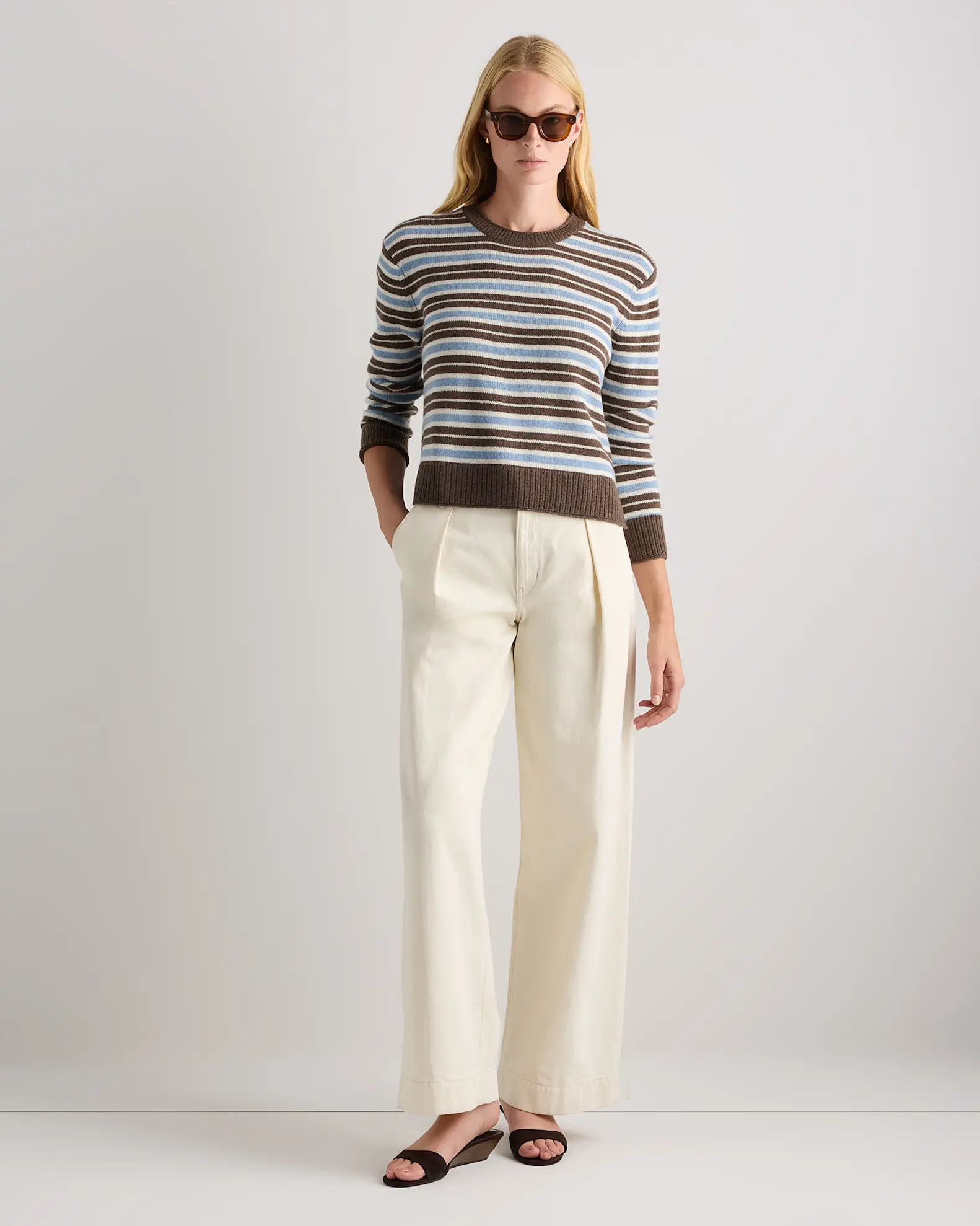 Mongolian Cashmere Boxy Crewneck Sweater | Quince