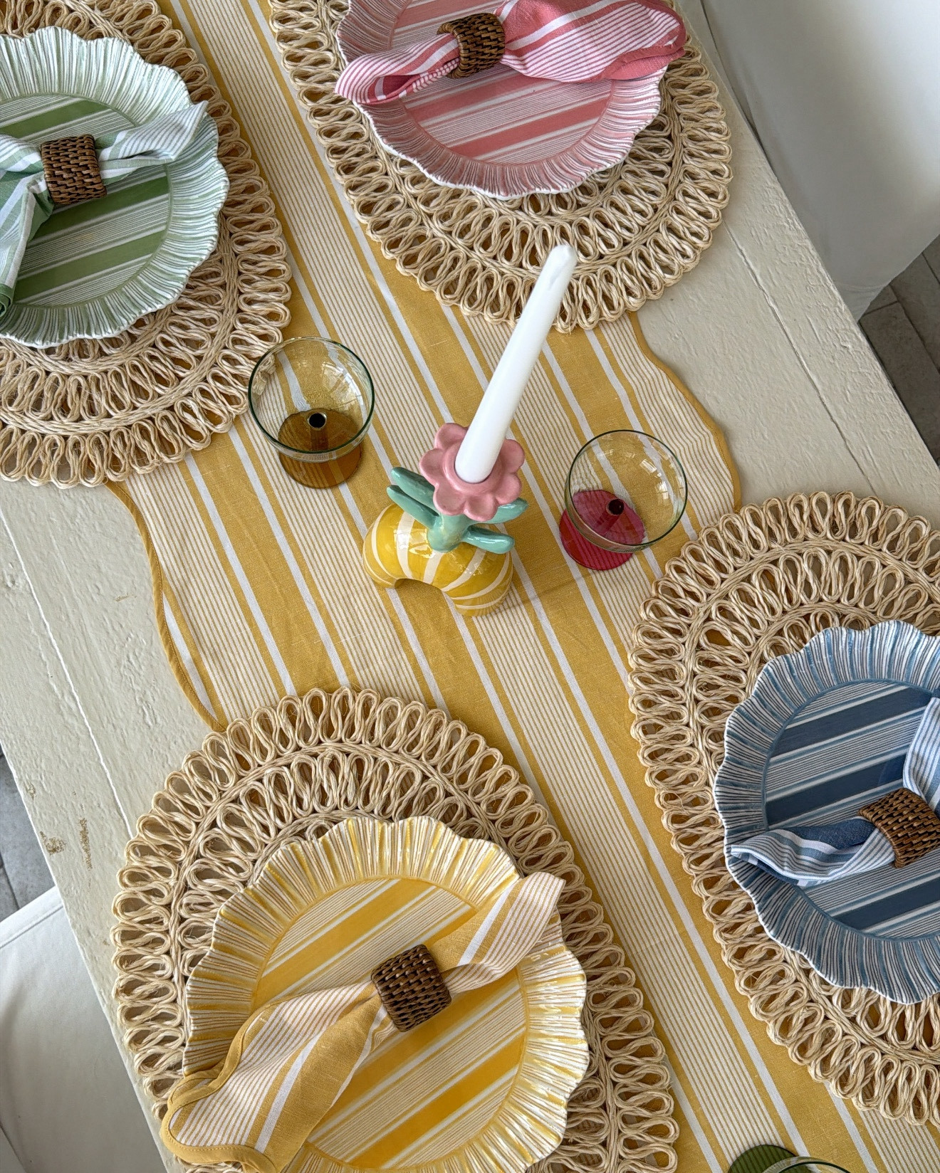the melamine dinner plates are perfect for outdoor hosting… they have that chic, elevated look but are completely non-breakable! paired with the striped napkins and woven placemats, everything feels instantly pulled together… the mix of pattern and texture just makes the whole table feel a little more special.

they’re easy to mix, easy to use, and perfect for everything from a casual dinner outside to hosting for Mother’s Day & beyond 💫

@Wayfair #wayfair #wayfairpartner #ad

#LTKSeasonal #LTKMothersDay #LTKHome