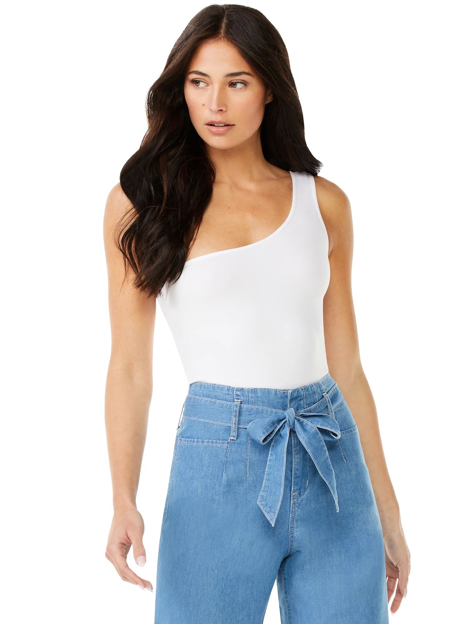 Sofia Jeans by Sofia Vergara Women's One-Shoulder Bodysuit - Walmart.com | Walmart (US)
