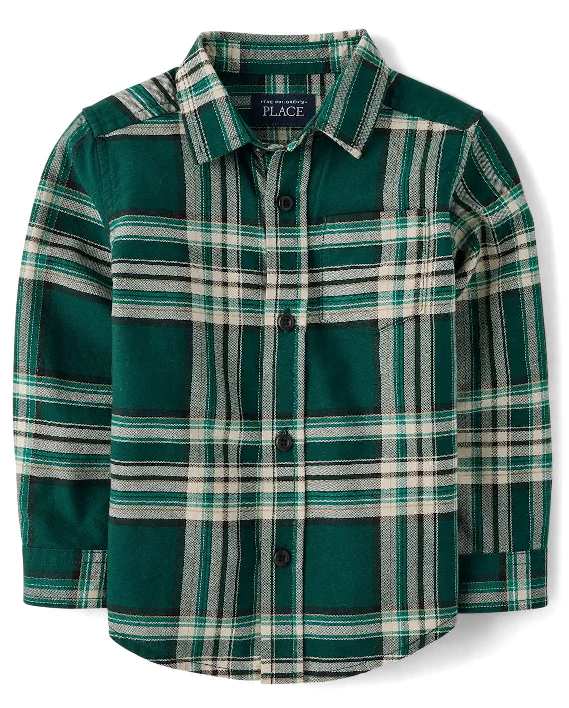 Baby And Toddler Boys Matching Family Plaid Oxford Button Up Shirt - brown | The Children's Place