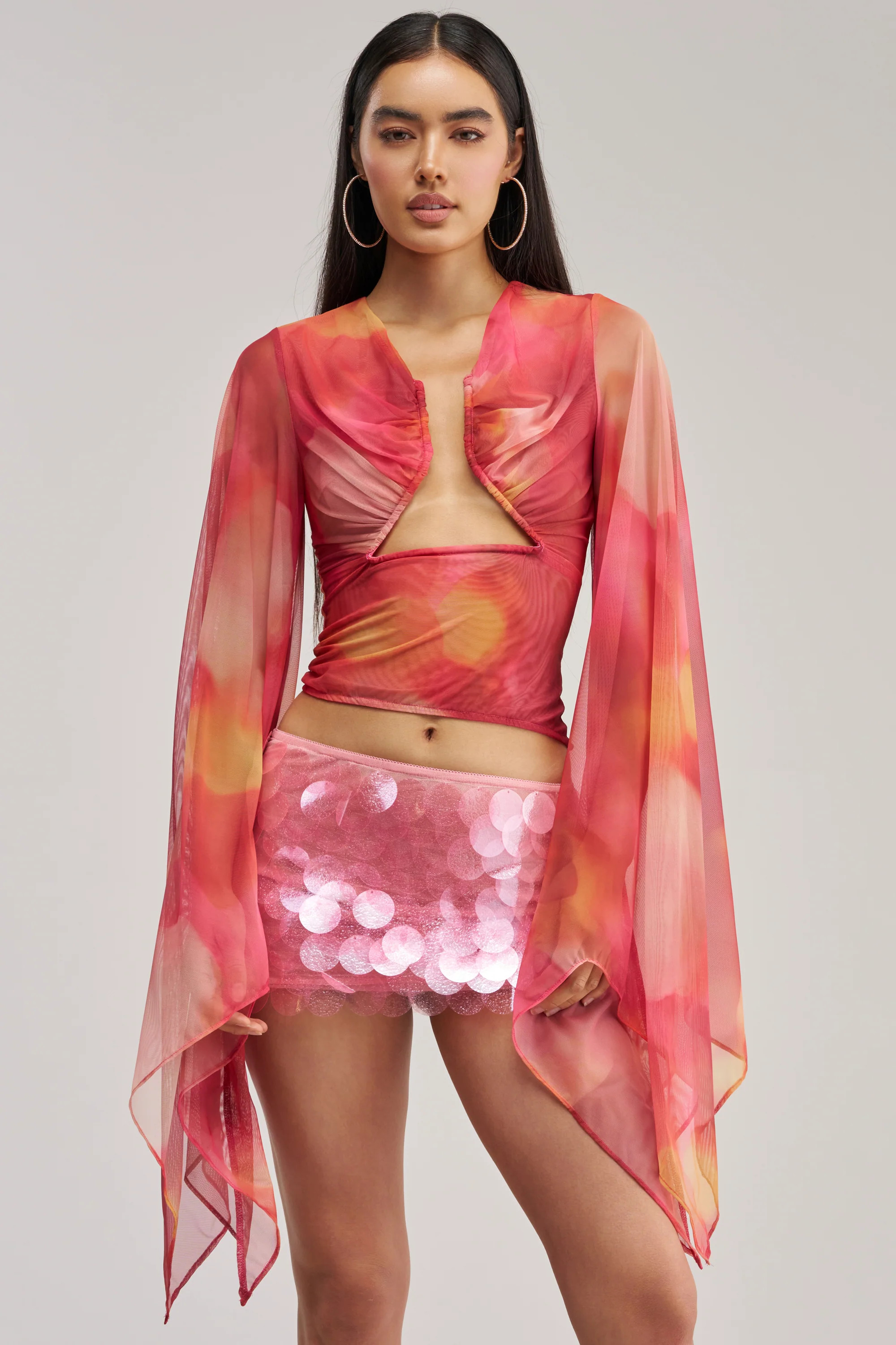 CELESTE CUTOUT DRAPE TOP | AKIRA