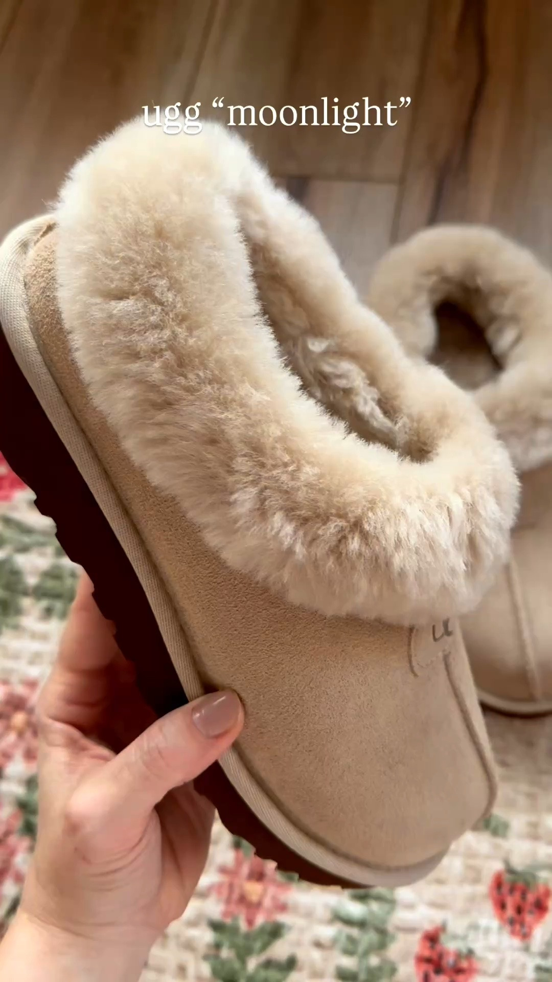 “moonlight” is the prettiest new neutral shade from ugg. its such a beautiful creamy beige, not too pink and not too yellow. slippers are comfy as always and i sized up 1 as i normally do with uggs

#LTKSeasonal #LTKSaleAlert #LTKootd