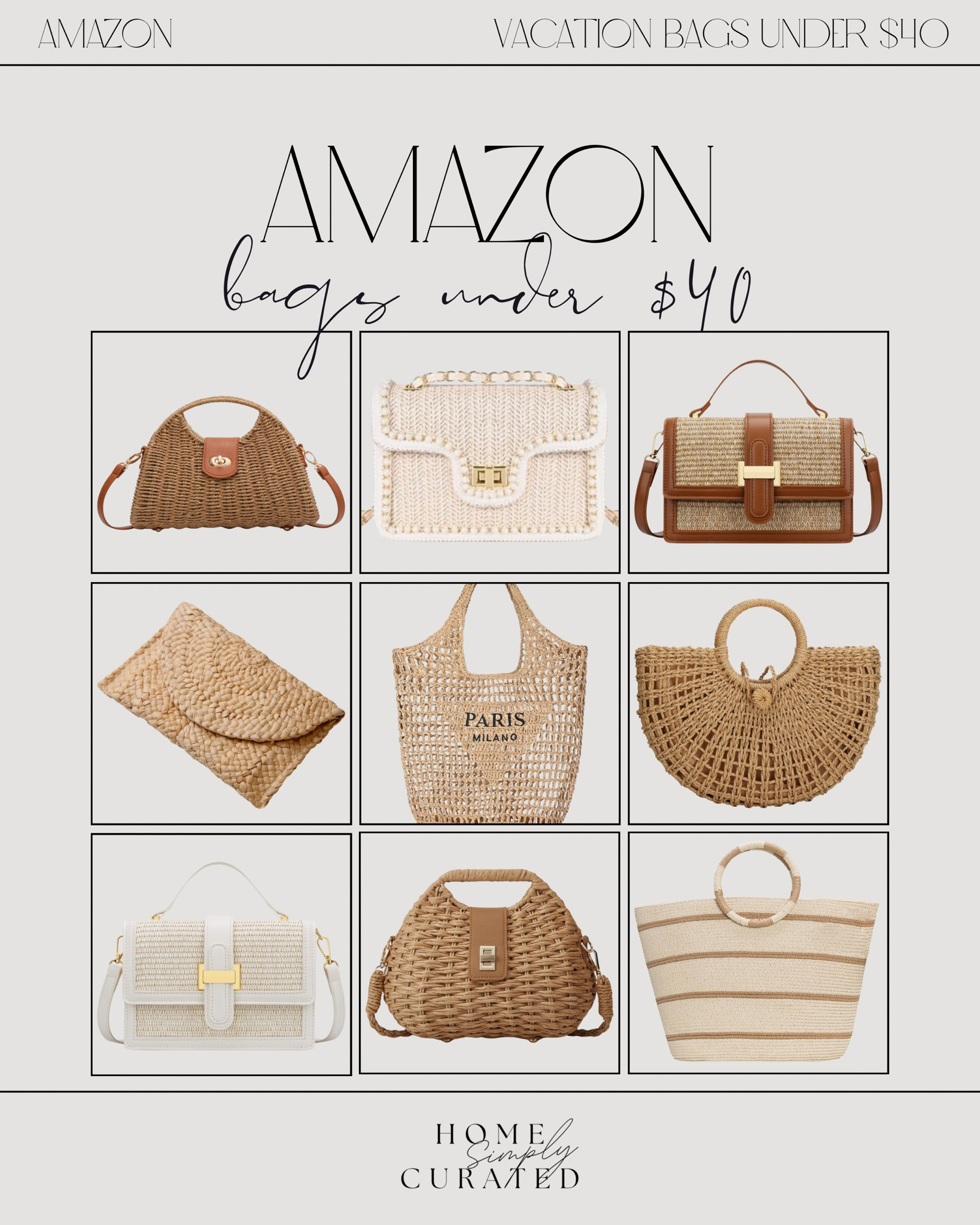  Beachy rattan bags are bag for your spring looks! 🥰 Functional yet beautiful 👏🏼

#rattanbags #amazonbags #springoutfitinspo #springfashion #coastalinspired #amazonfashion #momlife #amazonpurses

 