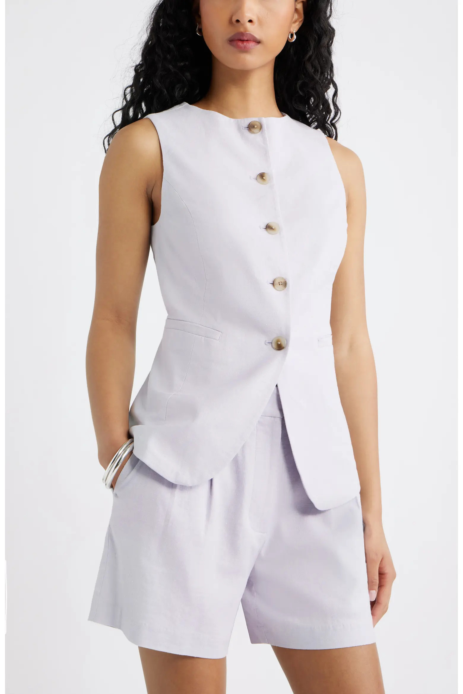 Linen Blend Vest (Women) | Nordstrom | Nordstrom