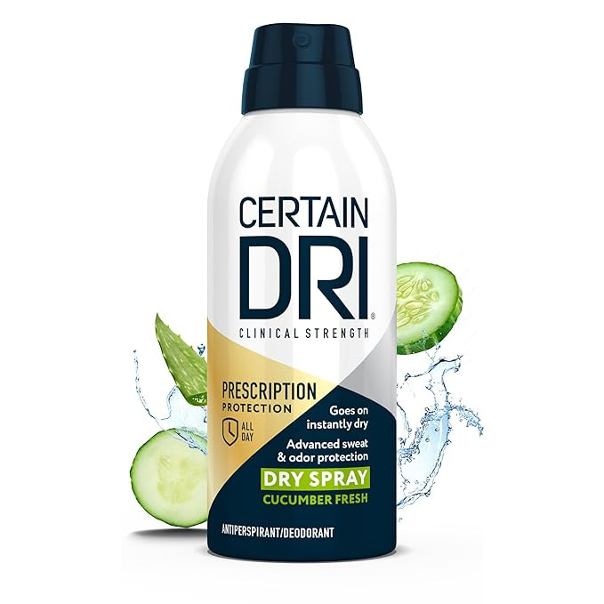 Certain Dri Prescription-Strength Clinical Antiperspirant Dry Spray - 72-Hr Sweat/Odor Protection... | Amazon (US)