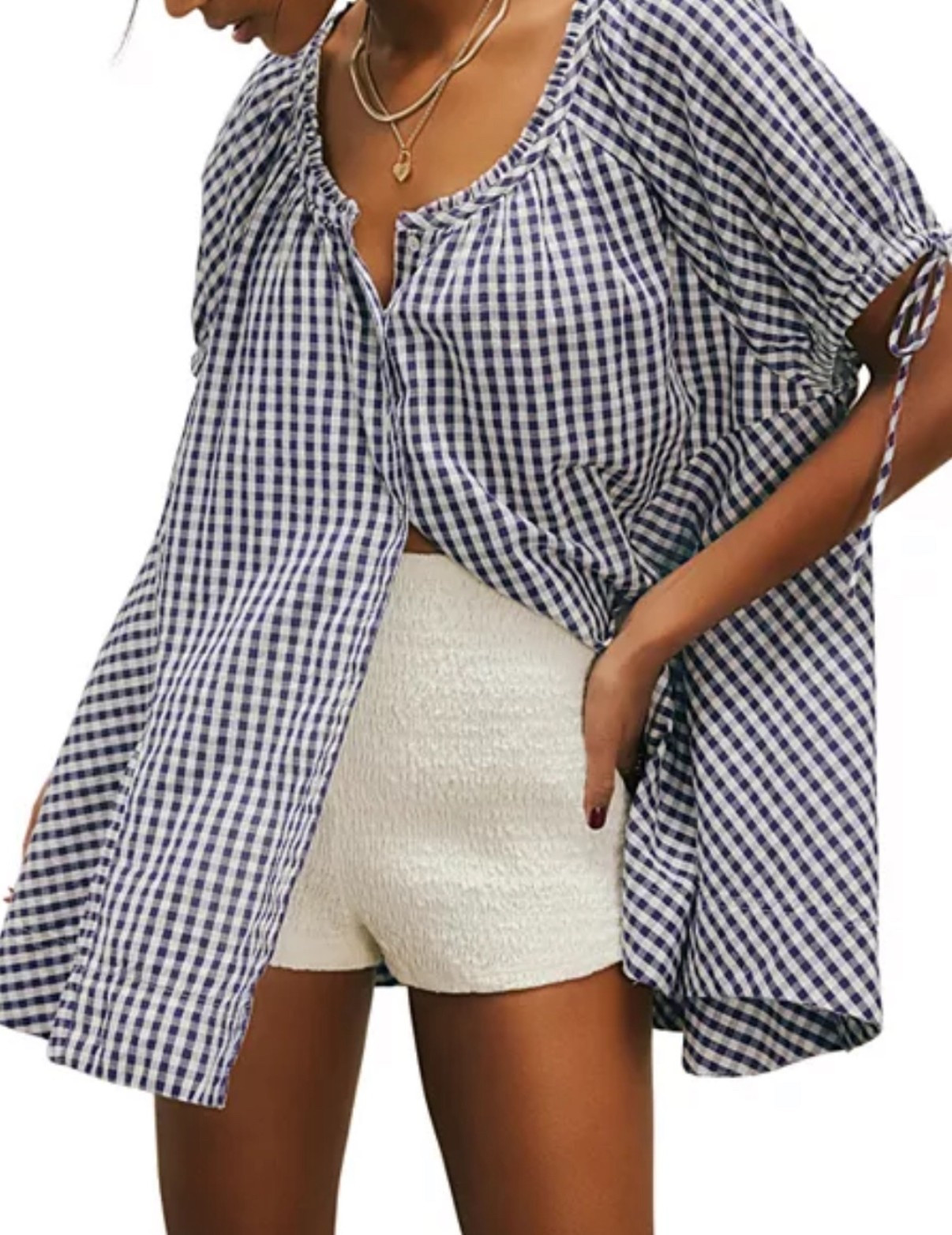 tried this on in store but found it on sale online! ordered an xs, fits oversized! Love a tunic, perfect for spring and summer and nursing friendly! 