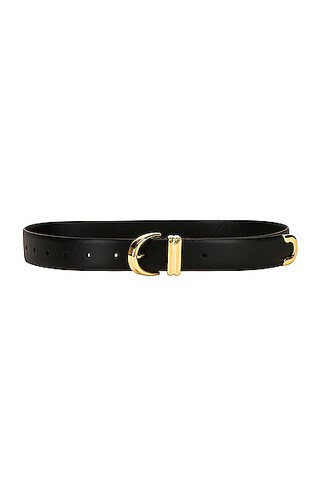 KHAITE Skinny Bambi Belt in Black | FWRD 