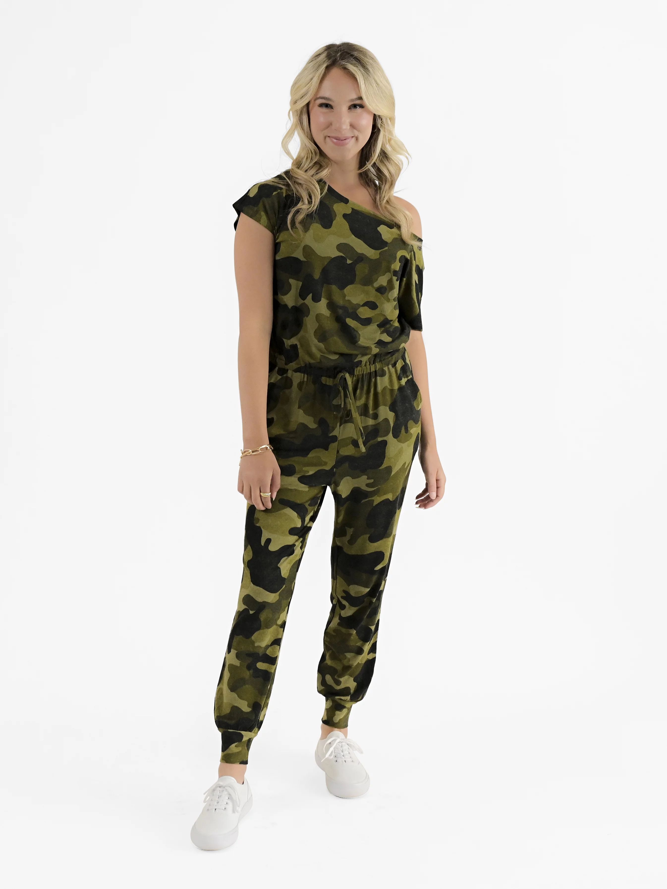 Nine.Eight Women’s Jumpsuit with Short Sleeves | Walmart (US)