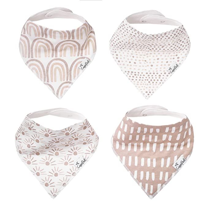 Baby Bandana Drool Bibs for Drooling and Teething 4 Pack Gift Set"Bliss" by Copper Pearl | Amazon (US)