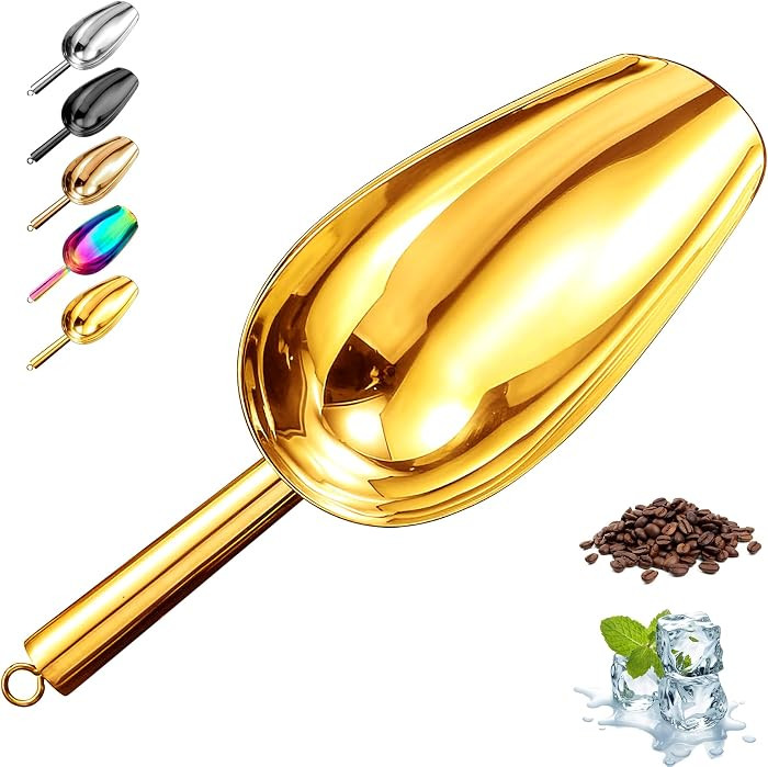 Metal Ice Scoop\uff0cKitchen Ice Scooper for Ice Maker,Stainless Steel Small Ice Scooper for Free... | Amazon (US)
