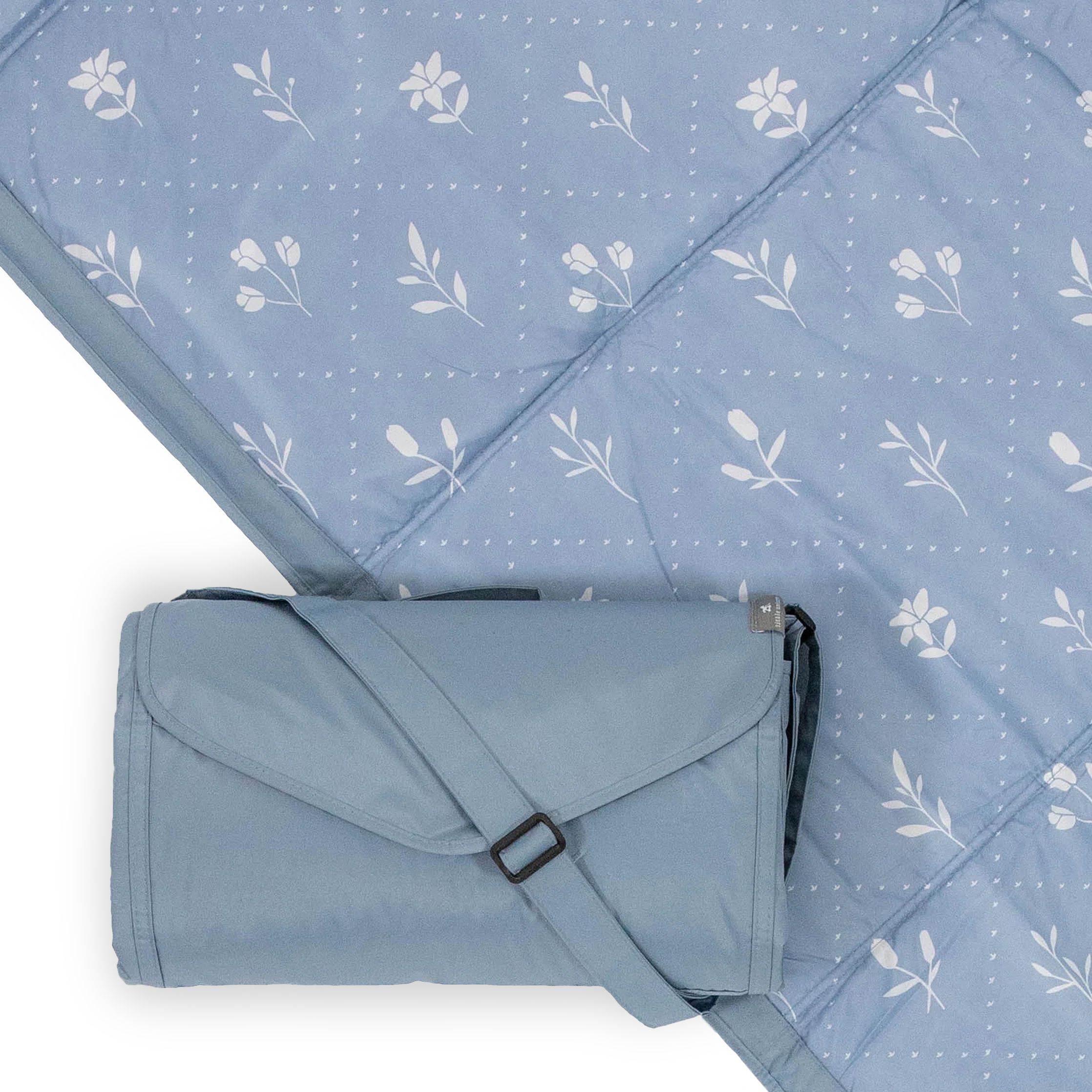 Outdoor Blanket - Blue Floral Patch | Little Unicorn