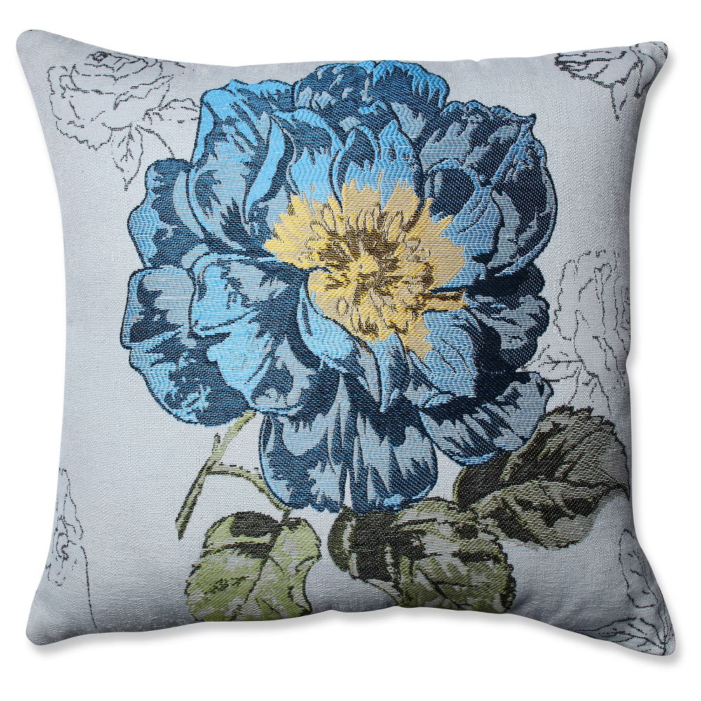 Pillow Perfect Flower Jacquard Throw Pillow - Off-White (16.5""), Adult Unisex, Beige | Target