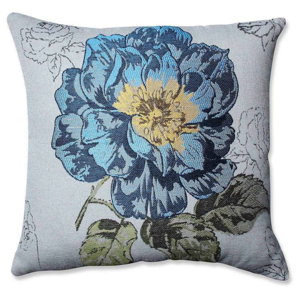 Pillow Perfect Flower Jacquard Throw Pillow - Off-White (16.5""), Adult Unisex, Beige | Target