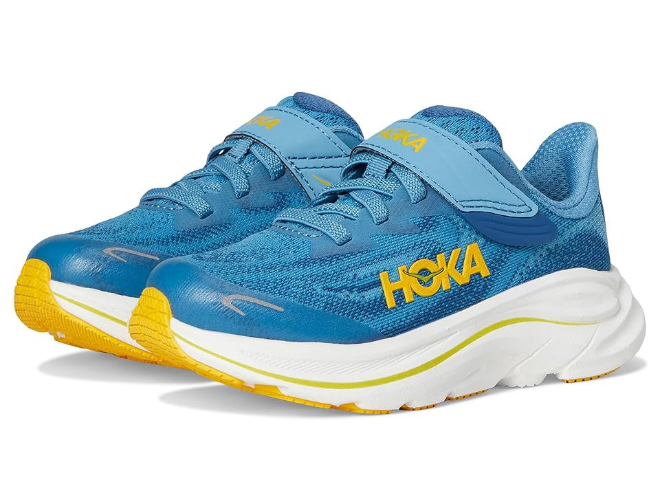 Hoka Kids Clifton 10 (Little Kid) Kids Shoes Alpine Blue/Foggy Night: 3 Little Kid M | Zappos.com