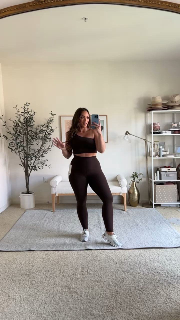 Trying this lululemon Align™ Asymmetrical Bra  for the first time and Im falling more in love with it! It has light support but I think it fits the chest nicely and I don’t feel like I will fall out of it! Also, the new espresso color in these leggings are gorgeous! Wearing a size 8 in top, 4 in leggings, both fit true to size.

#LTKSeasonal #LTKfitness #LTKmidsize