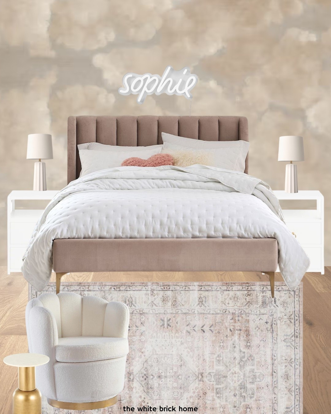 This bed is absolutely perfect for a girls room of any age! And I love it paired with this rug from Wayfair! 

Wall mural - “painted dreamy clouds” from Wallism 

Girls room, girls bedroom, kids room, kids bedroom, kids room decor, kids bedroom ideas, girls room decor, girls room furniture, girls room theme, girls room chair, girls room bed, girls room nightstand, girls room table lamp, girls room bed, girls room wall light, girls room chair, girls room rug, area rug, blush bedroom, teen girl, teen girl bedroom, girls room nightstand, Wayfair nightstand, Wayfair chair, Wayfair, pottery barn teen, target 

#LTKKids #LTKHome #LTKFamily