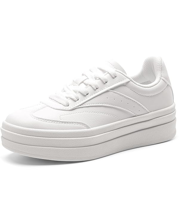 DREAM PAIRS Women's Platform Sneakers Walking Val Tennis Lace-Up Comfortable Casual Fashion Sneak... | Amazon (US)