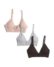3pk Recycled Seamless Ribbed Bralettes | Marshalls