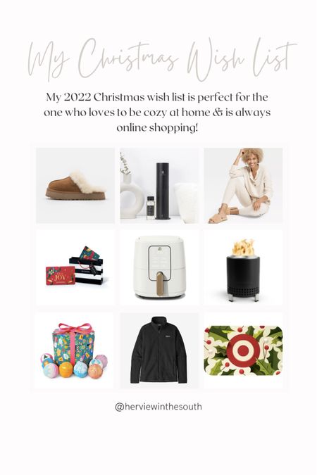 My 2022 Christmas Wish List! I love being cozy at home and gift cards are the perfect stocking stuffer!

Slippers. Target. Uggs. Loungewear. Pajamas. 

#LTKSeasonal #LTKhome #LTKHoliday