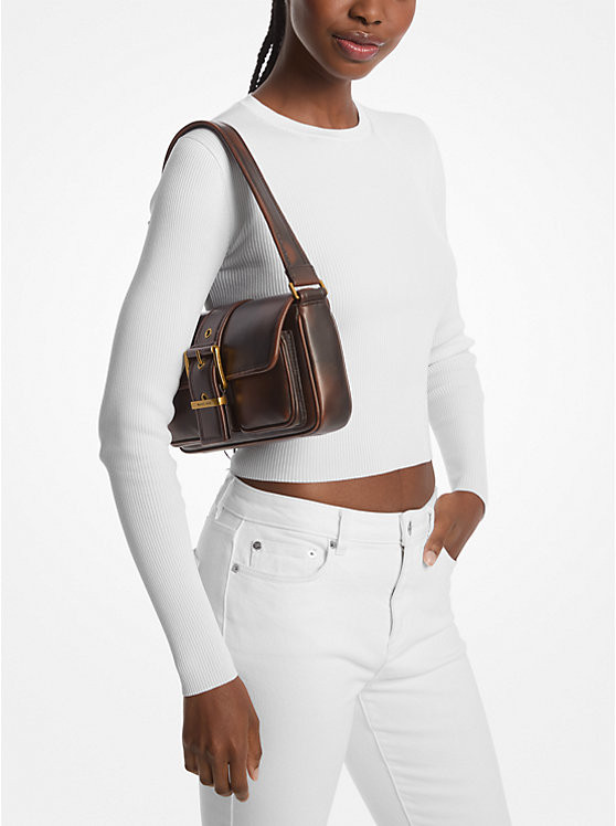 Colby Medium Burnished Leather Shoulder Bag | Michael Kors CA