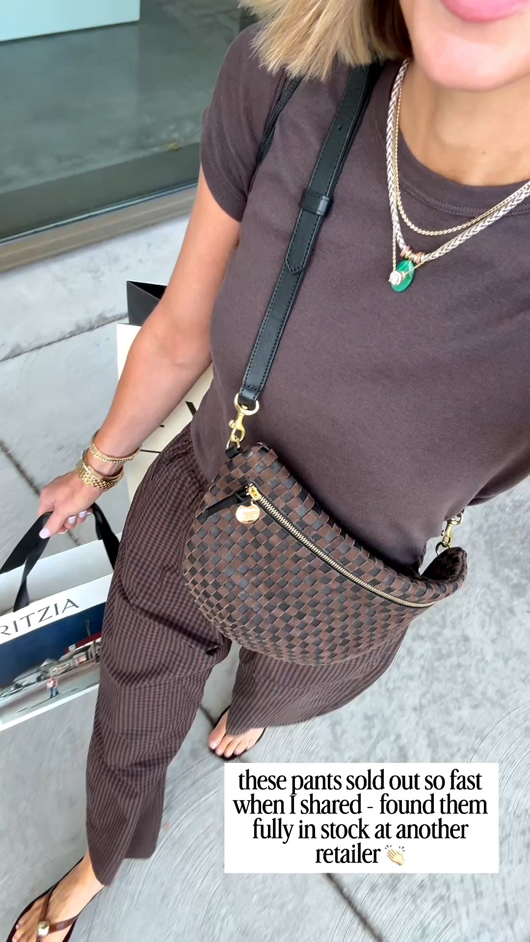 Found these pants in stock! I'm wearing size small
