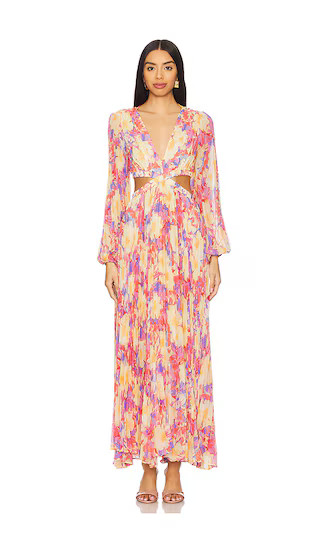 Revery Dress in Yellow Pink Floral | Revolve Clothing (Global)